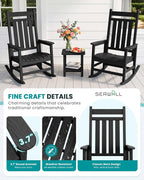 SERWALL Outdoor Rocking Chair, Oversized Rocking Chair - Image 4
