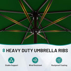 9 FT Patio Umbrella for Outdoor, Outdoor Table Umbrella - Image 3