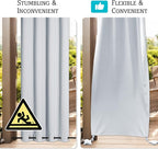RYB HOME White Curtains for Outdoor Patio Waterproof - Image 5