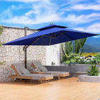 9' X 12' Cantilever Outdoor Patio Umbrellas Double Top Large Rectangle Umbrella - Image 7