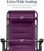 Best Choice Products Oversized Padded Zero Gravity Chair, Folding Outdoor Patio - Image 3