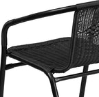 Flash Furniture Lila Modern Rattan Indoor/Outdoor Stackable Dining Chairs - Image 13