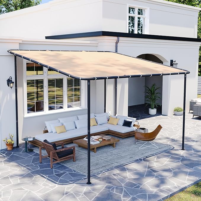 10x12 Lean to Pergola Outdoor Gazebo by Breezestival