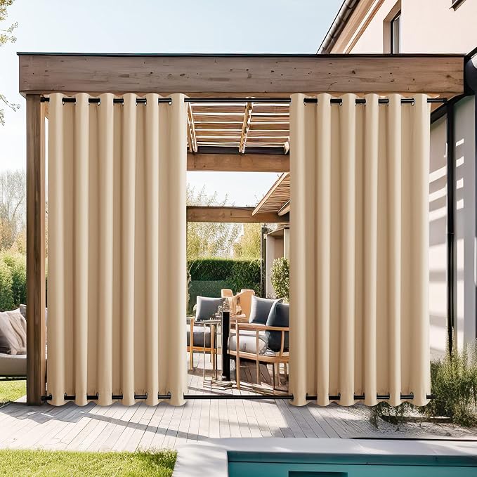 NICETOWN 2 Panels Outdoor Curtains - Image 2