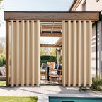 NICETOWN 2 Panels Waterproof Patio Outdoor Curtains & Drapes, Windproof Thermal by NICETOWN