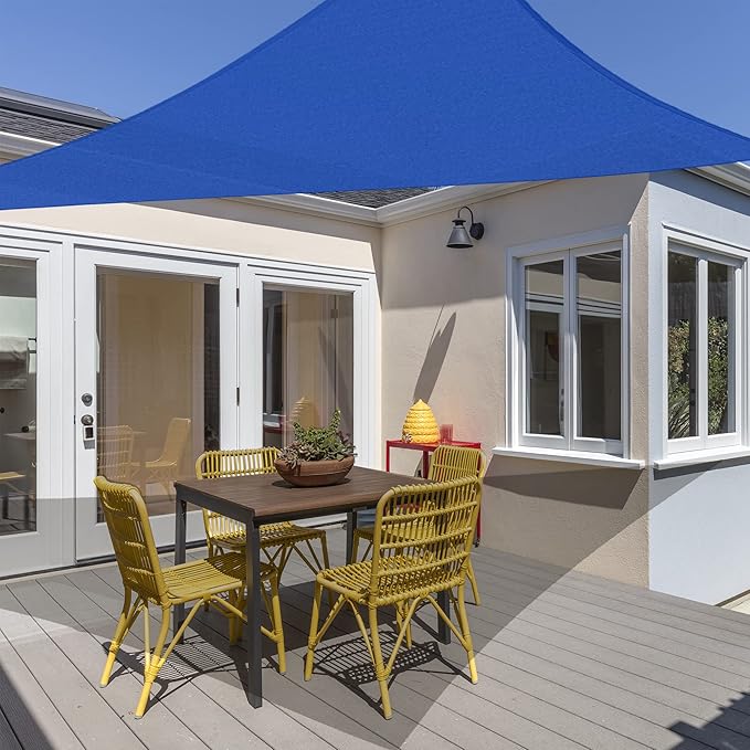 ASTEROUTDOOR Sun Shade Sail Triangle 16' x 16' x 22.64' UV Block Canopy - Image 5