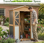 Outdoor Wooden Storage Shed Cabinet - Image 2
