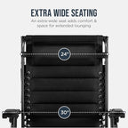 Best Choice Products Oversized Padded Zero Gravity Chair w/Canopy Headrest Cup - Image 5