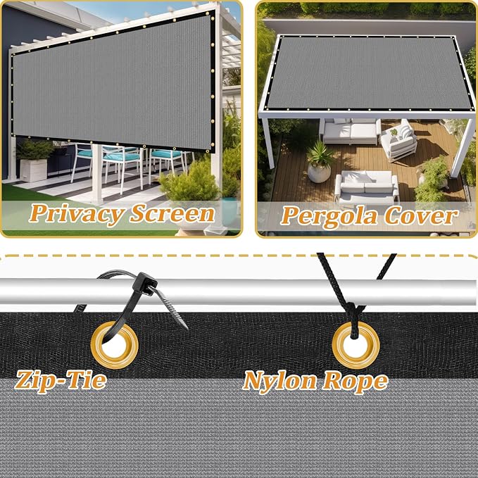 Shade&Beyond Customized Size 20' X 20' Shade Cloth - Image 4
