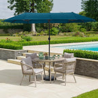 13 ft Large Double-Sided Patio Umbrella, Outdoor Umbrella, Cerulean | HERA'S - Image 7