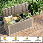 60 Gallon Waterproof Resin Deck Box, UV Resistant Outdoor Storage - Image 4