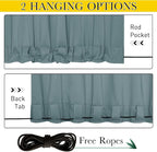 NICETOWN 2 Panels Outdoor Curtains Waterproof W52xL108 Greyish Blue | Windproof - Image 2
