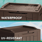 Devoko 30 Gallon Resin Deck Box 2 Pack Outdoor Indoor Waterproof Storage Box - Image 3