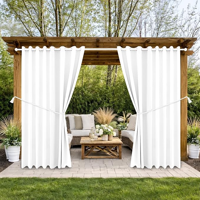 Outdoor Patio Curtain Waterproof Darkening Thermal Insulated Indoor Curtains by DivaenCamino