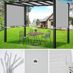 Pergola Shade Cover Replacement, 17 x 6.8 Ft, Adjustable Sliding Design - Image 5