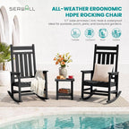 SERWALL Outdoor Rocking Chair, Oversized Rocking Chair - Image 8