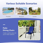 Giantex Patio Chairs Set of 2, Stackable Outdoor Dining Chairs - Image 8