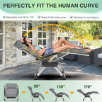 Suteck Oversized Zero Gravity Chair, 500LBS 33In XXL Outdoor Recliner Chairs | - Image 4