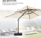 JZAC & QZYD 9x12 FT Cantilever Offset Patio Umbrella - Image 7