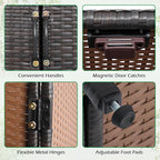 Tangkula Rattan Outdoor Storage Cabinet - Image 3