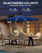 Garvee 10FT Solar Lights Offset Patio Umbrella - Image 9