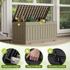Devoko 78 Gallon Deck Box, Waterproof Resin Outdoor Storage Box | Outdoor - Image 3