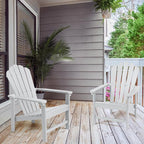Oversized Stackable Adirondack Chair Set of 4, HDPE Fire Pit Chair | All-Weather - Image 2
