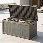 Outdoor Deck Storage Box, Resin Deck Boxes Indoor and outdoor, Waterproof by NBYSGO