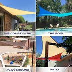 Windscreen4less 27' x 27' x 27' Sun Shade Sail Triangle Outdoor Canopy Cover UV - Image 2