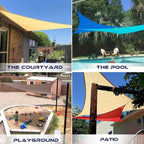 Windscreen4less 19' x 19' x 19' Sun Shade Sail Triangle Outdoor Canopy Cover UV - Image 2