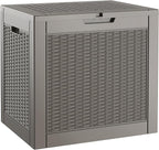 31 Gallon Outdoor Storage Box, Resin Deck Boxes Indoor and outdoor, Waterproof by KAMABOKO