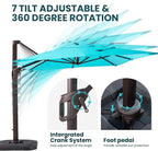 9' X 12' Cantilever Patio Outdoor Umbrella - Image 4