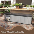 60 Gallon Storage Bench Deck Box Resin Patio Furniture - Image 5