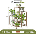 Bamworld Corner Plant Stand Indoor Outdoor Plant Shelf Small Plant Table | - Image 4