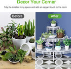 3-Tier Semi-Circular Metal Plant Stand, Quarter Round Rack | Semi-circular - Image 3