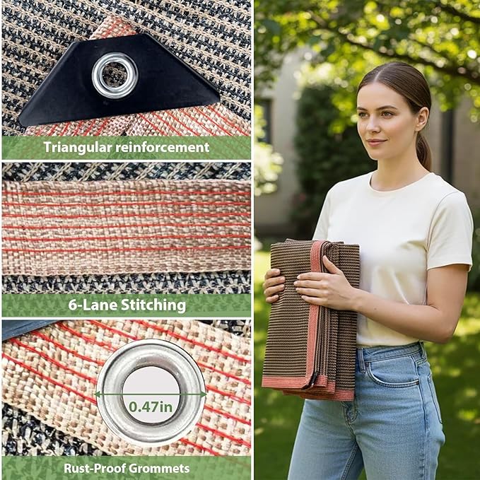 90% Sun Shade Cloth with Grommets, 20 x 20 FT Pergola Replacement Shade Cover - Image 3