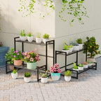 4-Tier Stair Style Metal Plant Stand, Large Stackable Rack | 4-tier stair style - Image 5