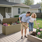 Flamaker Outdoor Storage Box 80 Gallon Resin Waterproof Deck Box | Delivery Box - Image 2