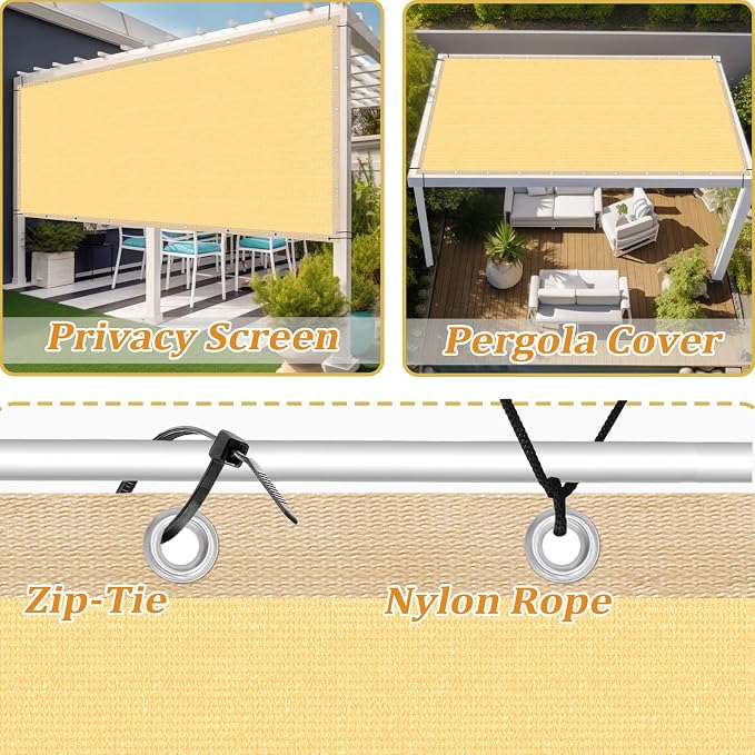 Shade&Beyond Customized Size 9' X 22' Shade Cloth - Image 4