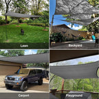 Sun Shade Sail 10' x 16' Dark Grey Rectangle Outdoor Canopy Cover | Outdoor sun - Image 8