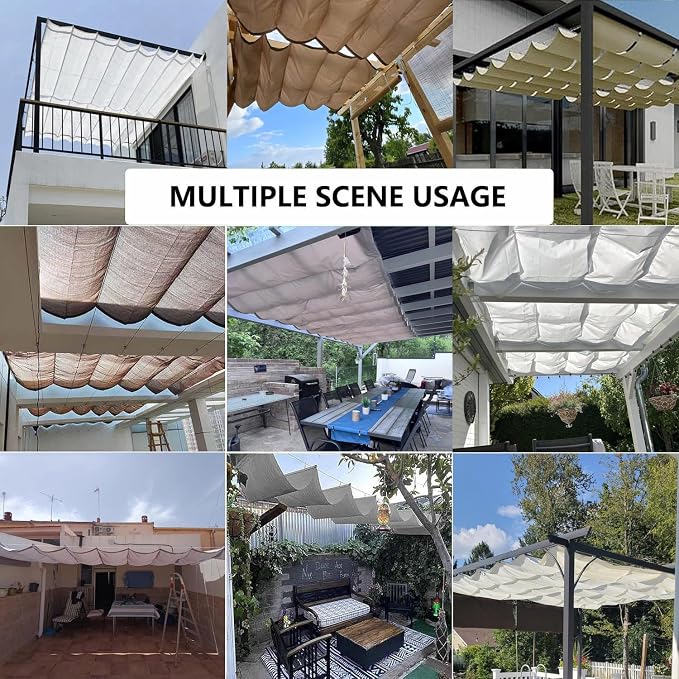 Retractable Waterproof Wave Awning Cover 15' x 15' - Image 7