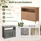 HIPS All-Weather Outdoor Storage Cabinet, Outdoor Sideboard - Image 5