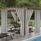 LORDTEX Indoor/Outdoor Curtains Waterproof Tab Top Patio Curtains | Sun - Image 4