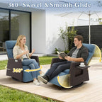 Patio Swivel Rattan Recliner - Image 3