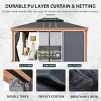 12'x16' Hardtop Gazebo, Galvanized Steel Double Roof - Image 6