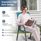 Amopatio Patio Chairs Set of 6, Outdoor Stackable Dining Chairs - Image 7