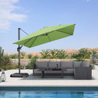 PURPLE LEAF Patio Umbrella Outdoor 10' x 10' Square Easy Setup Apple Green | by PURPLELEAF