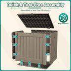 Devoko 40 Gallon Deck Box Lockable Outdoor Storage Box Waterproof - Image 5