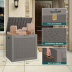 30 Gallon Outdoor Storage Box, Resin Deck Boxes Indoor and outdoor, Waterproof - Image 2