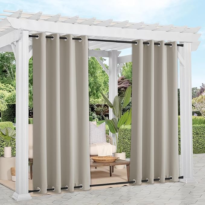 NICETOWN 2 Panels Outdoor Curtains by NICETOWN